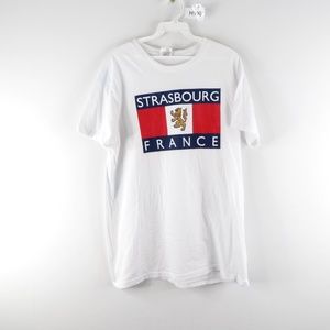 Vintage 90s Streetwear Strasbourg France T Shirt